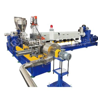 China Nanjing Henglande Plastic Shoe Sole Material Two Stage Compounding Extruder Machine PLC Control for sale