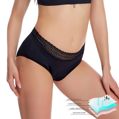 China Breathable Wholesale Period Underwear Leak Proof Menstrual Period Panties Organic Cotton 4 Layers Menstrual Period Panties for sale