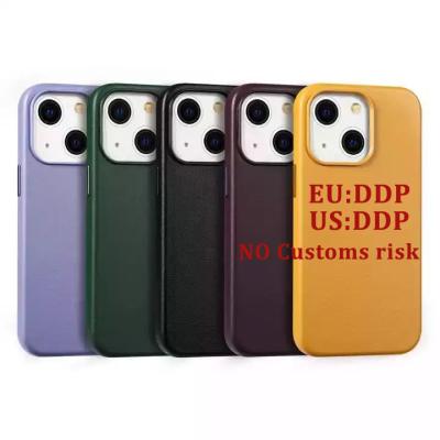 China Shockproof Original Liquid Leather Case Magnetic Wireless Charging Magsafing Phone Case For Apple iPhone 14 13 12 Pro Max for sale