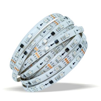 China Hotel Full Color Led Strip Light Individually Addressable SMD5050 RGB 5m 10m 15m 20m Built-in Micro Controller IP20 / IP65 DC5V -20 - 55 for sale