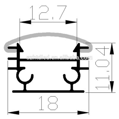 China Led Extrusion Aluminum Profile Surface Mounted Led Strip Light Led Profile Aluminum Channel. HTD-001A for sale