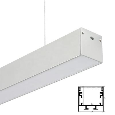 China Heat Resistance Hanging Aluminum Light Housing Luminaire Suspension Channel Led Linear Extrusion Profile for sale