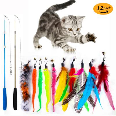 China Custom Viable Christmas Logo Electric Feather Mouse Tracks Sisal Cork Rope Robot Interactive Tower Stuff 21 Cute Cat Fish Toy Set for sale