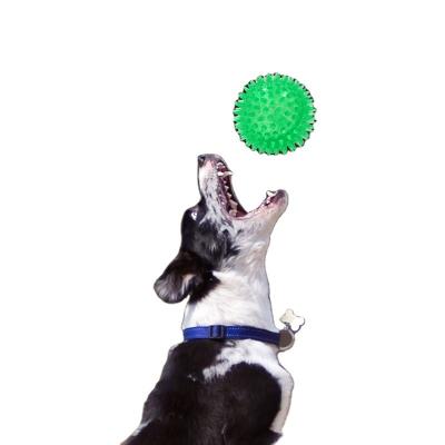 China Multi-Color Sustainable Pet Toy Training Ball Interact Teeth Natural Rubber Giggle Ball Durable Dog Cleaning Toy Pet Toy for sale