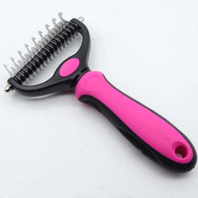 China New Design Viable Dematting Comb For Cats, Dog Grooming Brush Tool Pet Grooming Brush for sale