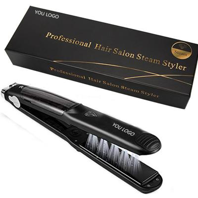 China Hot Selling Best Car Professional Hot Selling Flatiron Plancha De Cabello Flat Tourmaline Ceramic Steam Pot Styler Hair Straightener for sale