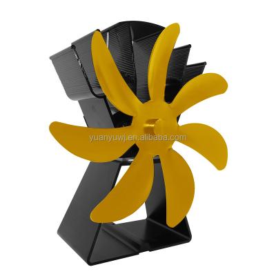 China 2022 Heat New 7blades Outdoor Powered Wood Burning Stove Fan Top Performance Stove Fan Heat Powered Contemporary Style for sale