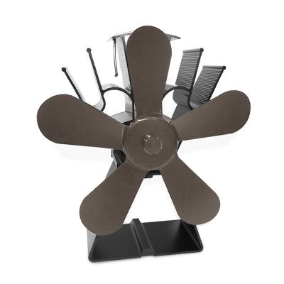 China Household Heat Powered Wood Stove Fan with 5Blade, Quiet Fireplace Wood Burning Eco-Friendly Fan for Home High Efficient Heat Distribution for sale