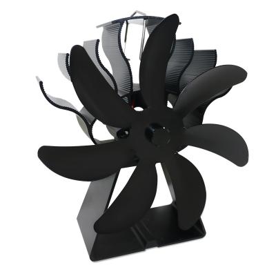 China 2022 New Contemporary Style 7blades Outdoor Heat Powered Wood Burning Stove Fan Performance Stove Top Heat Powered for sale