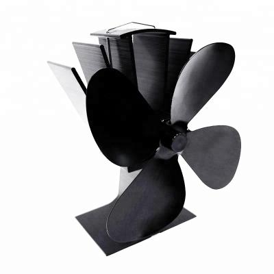 China Aluminum Alloy 4 Blade Stove Fan Eco Heat Wood Log Fire Powered Burning Burner for sale