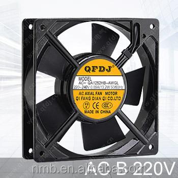 China Industry Equipment QFDJ 120*120*25mm AC 220v No Freon Water Air Axial Fan 120mm costech fan for sale