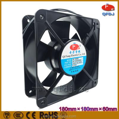 China Hotels 220v AC Fan Exhaust Fan 18060 Electric Motor Heat Resistant Small Fan 180mm for sale