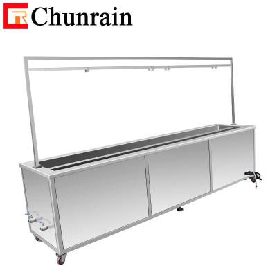 China Industrial 264L Ultrasonic Cleaner Oil Degreaser Blind Cleaning Machine Dirty Curtain Window Blade Metal Engine Parts for sale