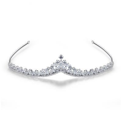 China Wedding Hair Jewelry Accessorize MACTING Hair Jewelry Crystal Diamond Crown Tiara Ladies Princess Zircon Bridal Bridesmaid Headband Hair Accessories for sale