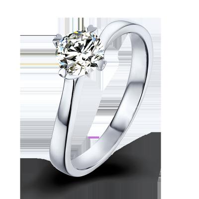 China MACTING Trendy Moissanite Twisted Engagement Diamond Ring 925 Sterling Silver Ring Bridal Ring Four Arm Claw Ring for sale