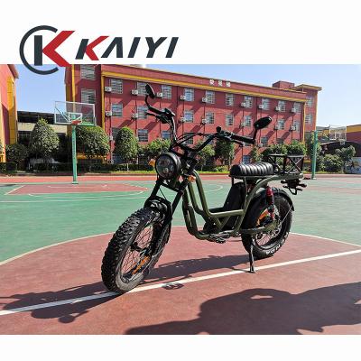 China KAIYI aluminum alloy moped ebike double suspension 48V 52V 1000W lithium battery electric bicycle for sale