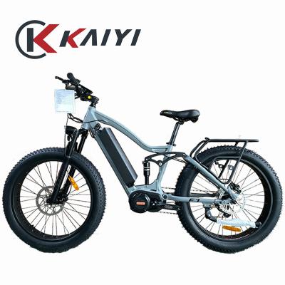 China Aluminum alloy KAIYI Kenda 26*4.0 48V1000W bafang mid drive motor off road electric bicycle fat tire ebike for sale