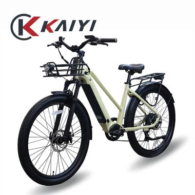 China New Design Aluminum Alloy KAIYI Retro City Bike Urban Electric Bicycle 27.5 Wheel Ebike for sale