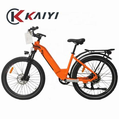 China KAIYI Standard Powerful Low Through Front Suspension Bike Retro Electric Bike Cruiser Electric Bicycle for sale