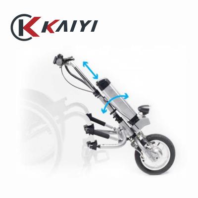 China Aluminum Alloy KAIYI Wheelchair 36V250W Disc Brake Tractor Handcycle for sale