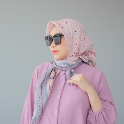 China Soft Touch Feeling Printed Premium Cotton Voile Square Scarves Can Customization 2022 New Design Muslim Women Adult 60s Polyester Spring Accept OEM for sale