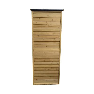 China Easily Assembled Factory Custom Boom Waterproof Outdoor Outside Vertical Solid Wood Flat Pack Garden Tool Storage Shed for sale