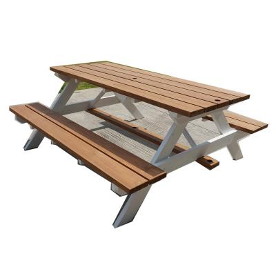 China Eco-Friendly Villia BBQ Table Sets Beautiful Custom Wood Landscape Garden Furniture Patio Bench Seating Chair With Canopy Umbrella Beach for sale