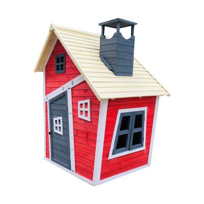 China New Fashion Big Sale Custom Wholesale Wooden Beach Sand Castle Cottage Easily Assembled Pretend Kids Play Outdoor Playhouse for sale