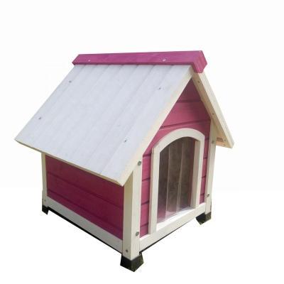 China Breathable Wholesale Cheap Price Small Wooden Log Cabin Kennel w/Opening Roof For Small Dogs Outdoor Kennel Pet Shelter for sale