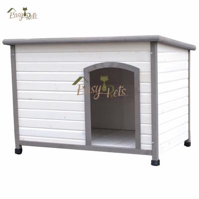 China Wholesale Custom Breathable FSC Logo Multifunctional Nice Decorative Pleasant Outdoor Waterproof Wooden Cheap Dog House Big With Roof Balcony for sale