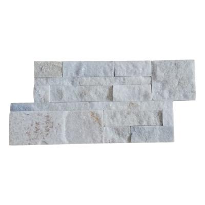 China Modern Decorative White Quartz Stone Culture Wall Stone Indoor Cladding for sale