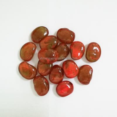 China Europe Flat Bottom Glass Pebbles Stone For Home Decor Aquarium Vase Filler for sale