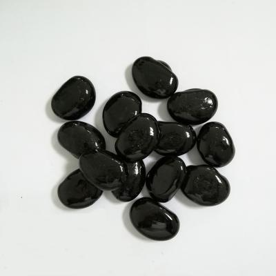 China Small Pieces Glass Europe Black Decoration Colored Glass Stone for sale