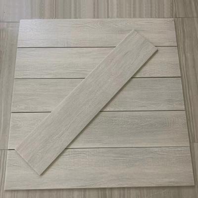 China 3D Ceramic Tile Modern Ceramic Flooring Gray Wood Design For Bedroom for sale