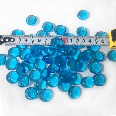 China China Garden High Quality Flat Round Glass Pebbles Flat Ball for sale