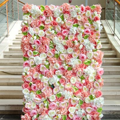 China Exclusively for artificial blue wedding 5d romantics price backdrop stand 3d flower wall decor fabric panel purple for sale