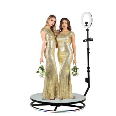 China Party Pour 4 Persons Props For Wedding Party 115cm Degree Tempered Glass Selfie Video 360 Aerial Photo Booth for sale