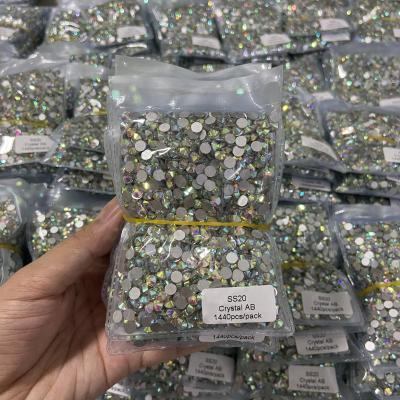 China Flatback XULIN Accept Drop Shipping Art Gems Flat Back Glass Rhinestone Crystal Rhinestones Sticker Round Nail SS3-SS50 For Decoration for sale