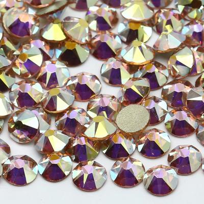 China Flatback XULIN 2088 16 Faceted Bling Bling Lt Peach AB Non-Hot Fix Rhinestone Star Cut Glass Fake Stones For Dressing Accessories for sale