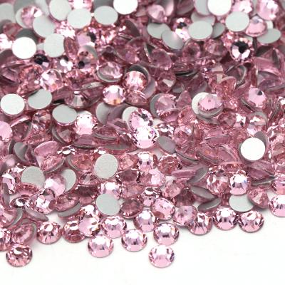 China Flatback ss3-ss50 non Hotfix Crystal Tiny Glss Lt. Rose Sparkles rhinestones for different types of rhinestones for sale