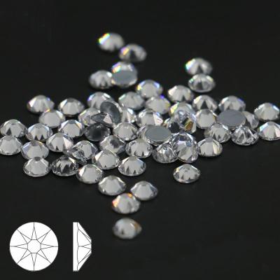 China Flatback XULIN Supply Cut 16 Excellent Facet Hotfix Stones Crystal Iron On Sparkles Rhinestones Quality Crystal Hot Fix Rhinestones for sale