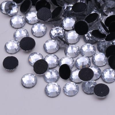 China Flatback XULIN A Normal Faceted With Hot Fix Back Crystal Glass DMC Flat Hot Fix Rhinestone For Garment DIY Accessories for sale