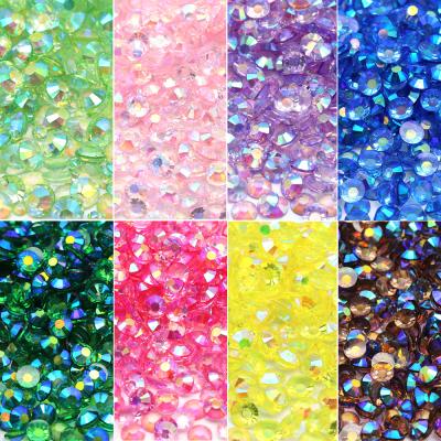 China 2mm-6mm Falt color 2mm-6mm Falt jelly ab back resin transparent lower rhinestone of kinds of Flatback XULIN 16 new for sale