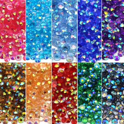 China Flatback XULIN 16 kinds color transparent jelly ab lower flat back new freeze ab resin rhinestone wholesale for sale