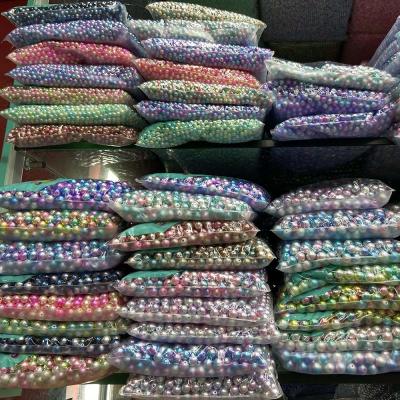 China DIY Phone Case XULIN 113 Sorts Color 2mm-16mm Pink Blue Rainbow ABS Round Flat Back Half Bead for sale