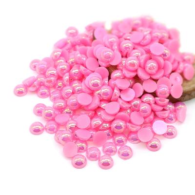 China XULIN Rhinestone ABS Flat Back Half Round Half Pearl Flat Back Loose Nail Art Loose Pearls for sale