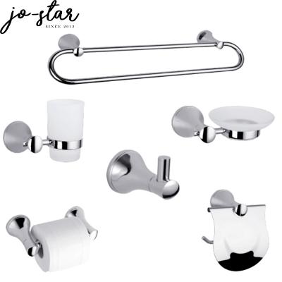 China Cheap Modern Design Bathroom Accessories 6pcs Shower Room Bathroom Accessory Set Zinc Chrome Modern China Factory for sale