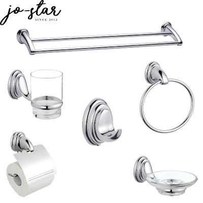 China Modern Cheap Modern Zinc Chrome Factory Sale Bathroom Accessories 6pcs Shower Room Bathroom Accessory Set Online for sale