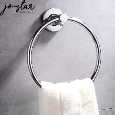 China Wenzhou Modern Factory Wholesale Newest Bathroom Accessories Polish 304 Stainless Steel Shower Room Circle Towel Ring Paper Holder for sale