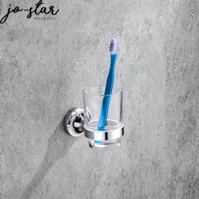 China Newest Design Modern Bathroom Accessories 304 Stainless Steel Tumbles Holder Metal Toothbrush Cup Wholesale Wenzhou Modern Factory for sale